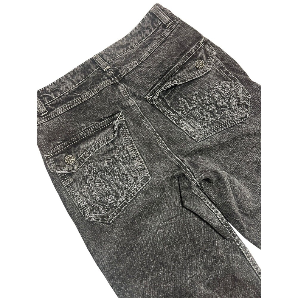 Ninth Hall Ambush Cotton Baggy Jeans Panther Snake Embroidered Denim Pants Black - Picture 10 of 11